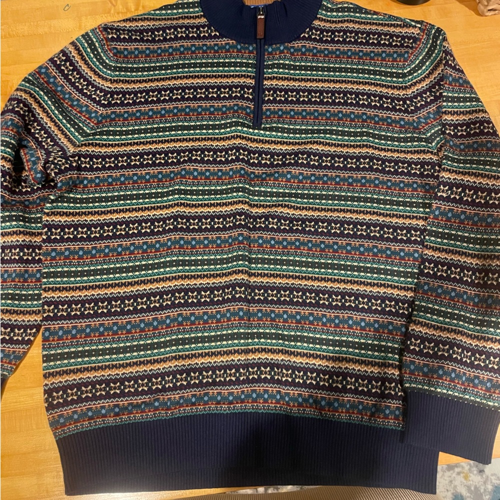 Men’s 1/4 zip XL cotton sweater